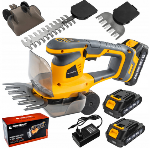 NOŻYCE AKUMULATOROWE DO TRAWY KRZEWÓW ŻYWOPŁOTU 21V 2AH LCD 200MM 2XOSTRZE